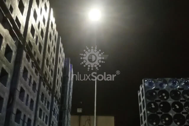 Solar Street Lights in Open Warehouse