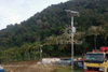Solar Street Lights in Construction Site on the Island